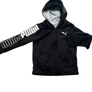 Puma Kids Black and White Zip-Up Hoodie size 2T